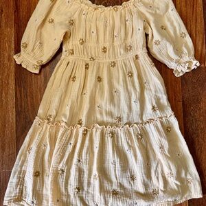 Zara Cream Floral Kids Dress